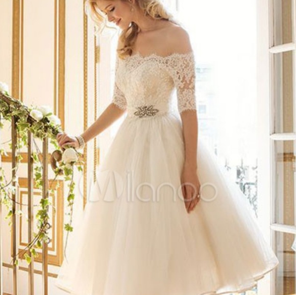 Carols Boutique Dresses & Skirts - VTG Style Lace Off Shoulder Party Dress